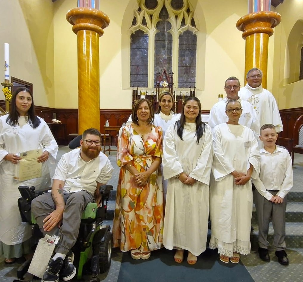 Fr Ranillo with parishioners of St Matthew's.